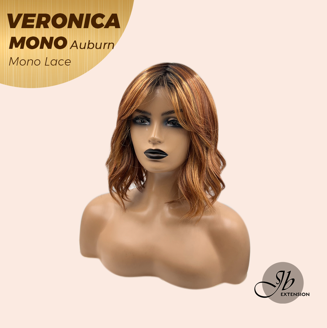 [PRE-ORDER] JBEXTENSION VERONICA MONO Monofilament Handmade Wig 6X5 Full Monofilament Hand Tied Top Wig 12 Inches Auburn Wave Mono Lace Wig With Anti-slip Silicone Strips Glueless Wig VERONICA MONO AUBURN【BENDY EAR TABS】