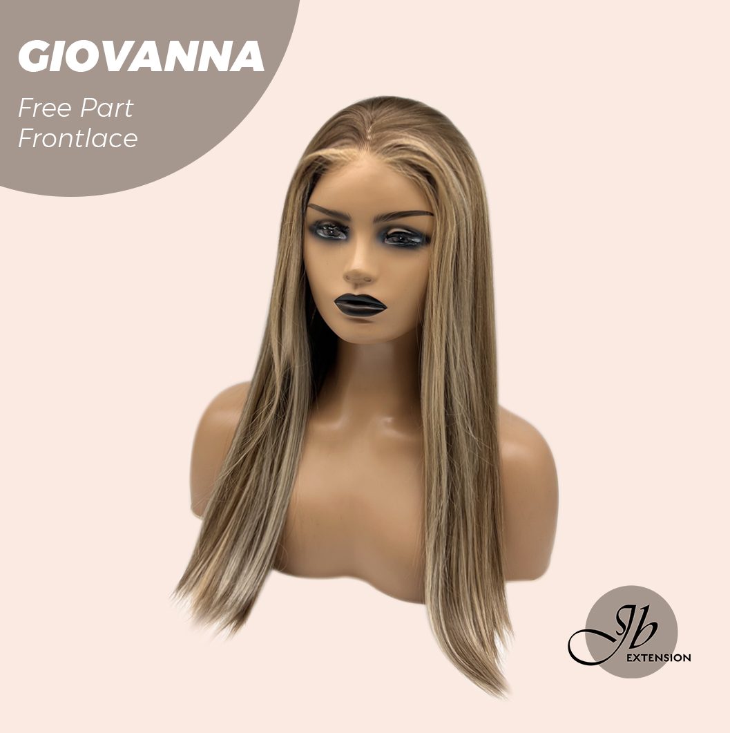 [PRE-ORDER] JBEXTENSION 22 Inches Mix Blonde Straight Fiber X, Tangle Less Pre-Cut Free Part Frontlae Glueless Wig GIOVANNA
