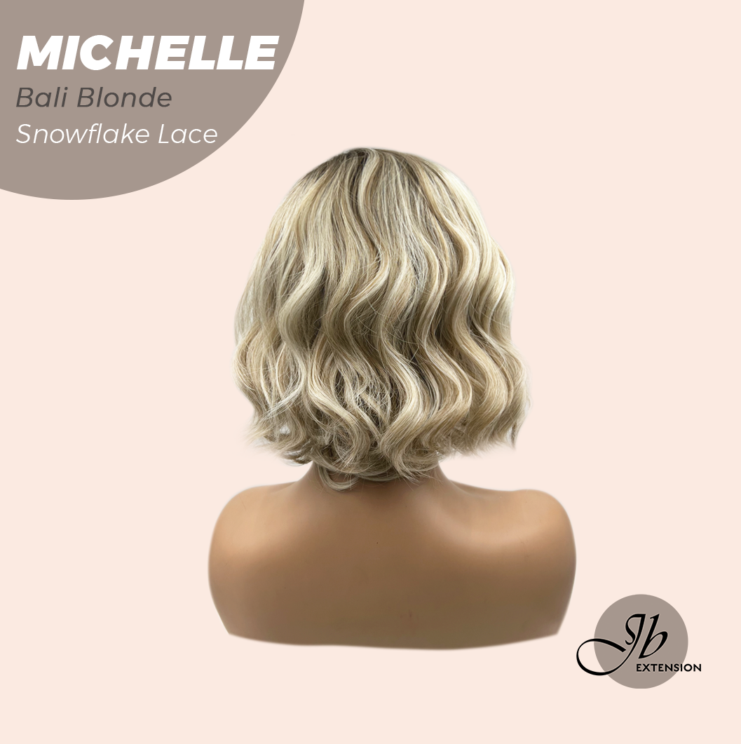 [PRE-ORDER] JBEXTENSION 10 Inches Bali Blonde Pre-Cut Side Part Snowflake Lace Frontlace Glueless Wig MICHELLE BALI BLONDE【BENDY EAR TABS】- S/M
