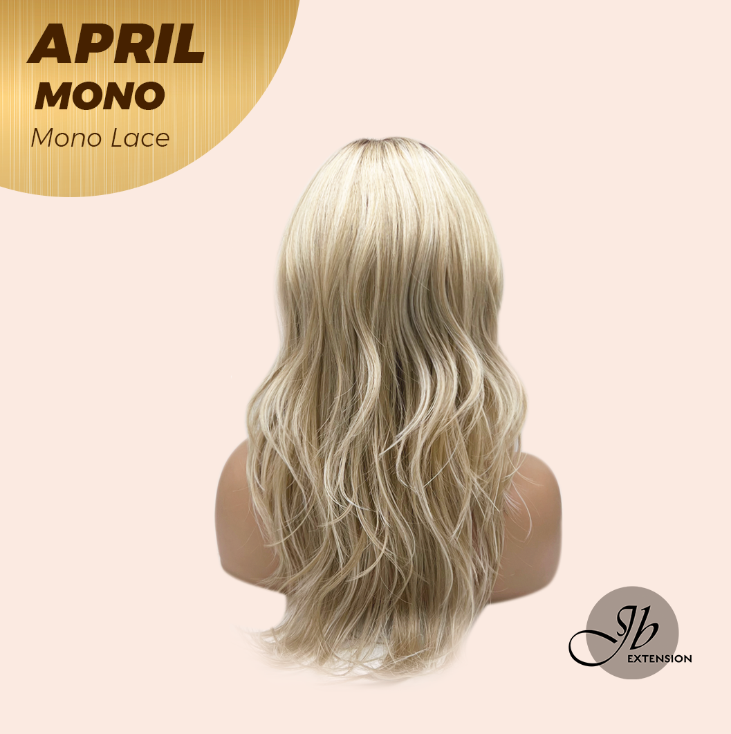 [PRE-ORDER] JBEXTENSION APRIL MONO Monofilament Handmade Wig 6X5 Full Monofilament Hand Tied Top Wig 18 Inches Mix Blonde Mono Lace Wig With Anti-slip Silicone Strips Glueless Wig APRIL MONO MIX BLONDE【BENDY EAR TABS】