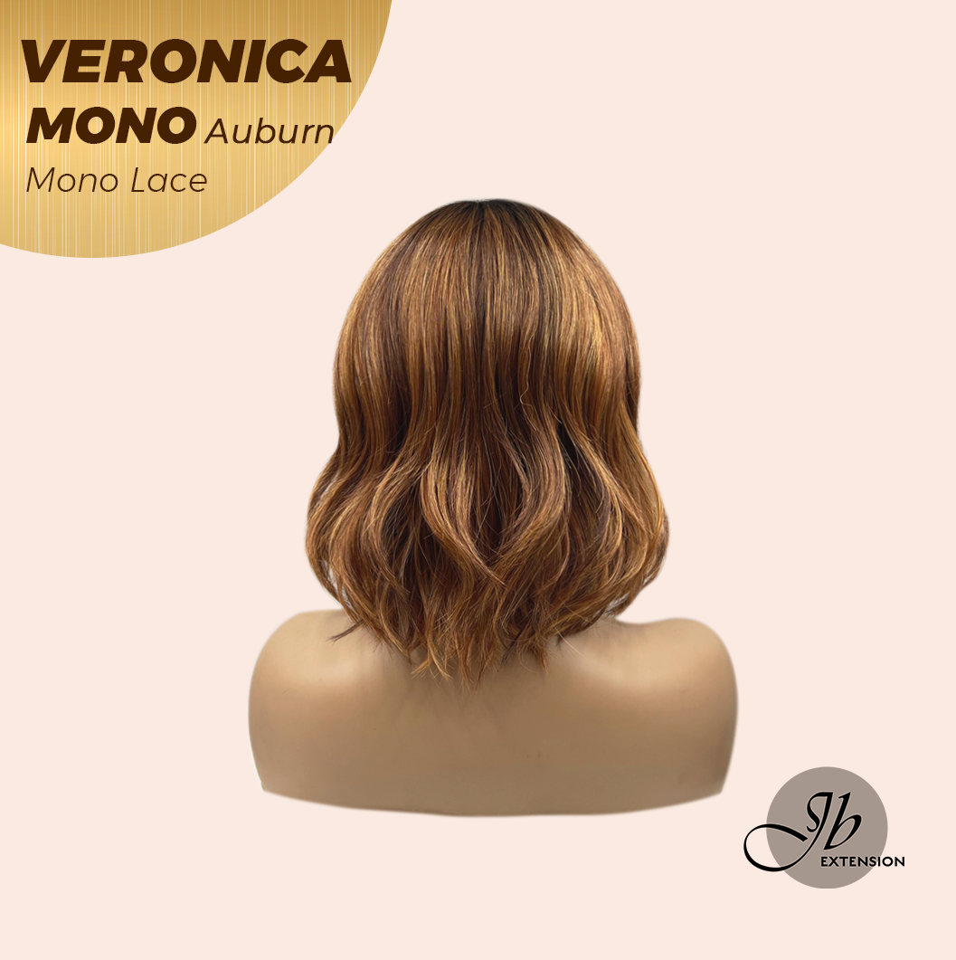 [PRE-ORDER] JBEXTENSION VERONICA MONO Monofilament Handmade Wig 6X5 Full Monofilament Hand Tied Top Wig 12 Inches Auburn Wave Mono Lace Wig With Anti-slip Silicone Strips Glueless Wig VERONICA MONO AUBURN【BENDY EAR TABS】