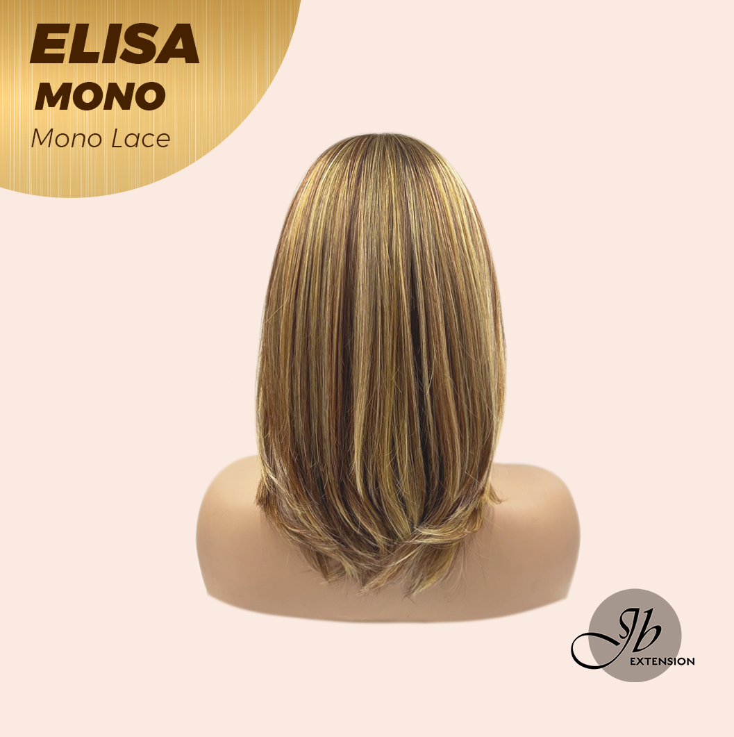 [PRE-ORDER] HOT OF SEASON - JBEXTENSION ELISA MONO Monofilament Handmade Wig 6X5 Full Monofilament Hand Tied Top Wig 16 Inches Crème Caramel Mono Lace Wig With Anti-slip Silicone Strips Glueless Wig ELISA MONO【BENDY EAR TABS】