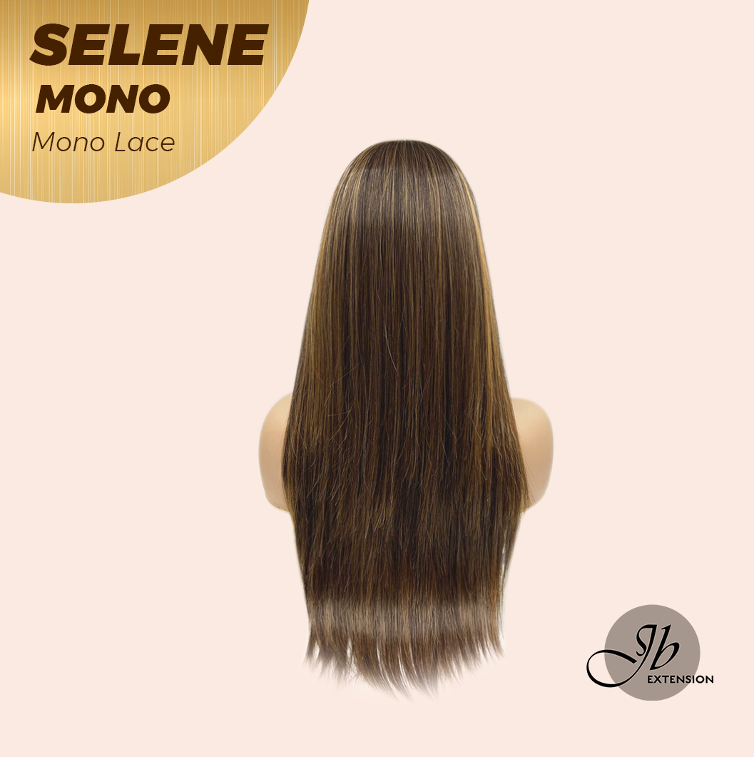 [PRE-ORDER] JBEXTENSION SELENE MONO Monofilament Handmade Wig 6X5 Full Monofilament Hand Tied Top Wig 25 Inches Caramel Mono Lace Wig With Anti-slip Silicone Strips Glueless Wig SELENE MONO【BENDY EAR TABS】