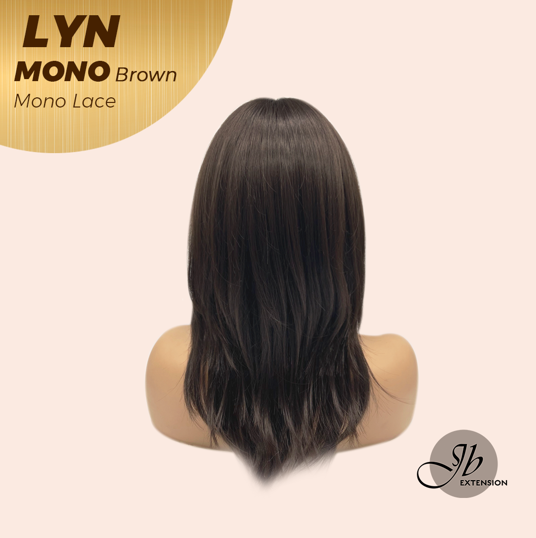[PRE-ORDER] JBEXTENSION LYN MONO Partial Monofilament Wig 17 Inches Brown Partial Mono Lace Glueless Wig LYN MONO BROWN【BENDY EAR TABS】