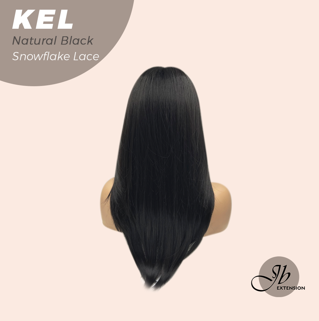 [PRE-ORDER] Nichole's Selection -  22 Inches Natural Black Pre-Cut Snowflake Lace Frontlace Glueless Wig KEL NATURAL BLACK【PERMATEASE】【BENDY EAR TABS】