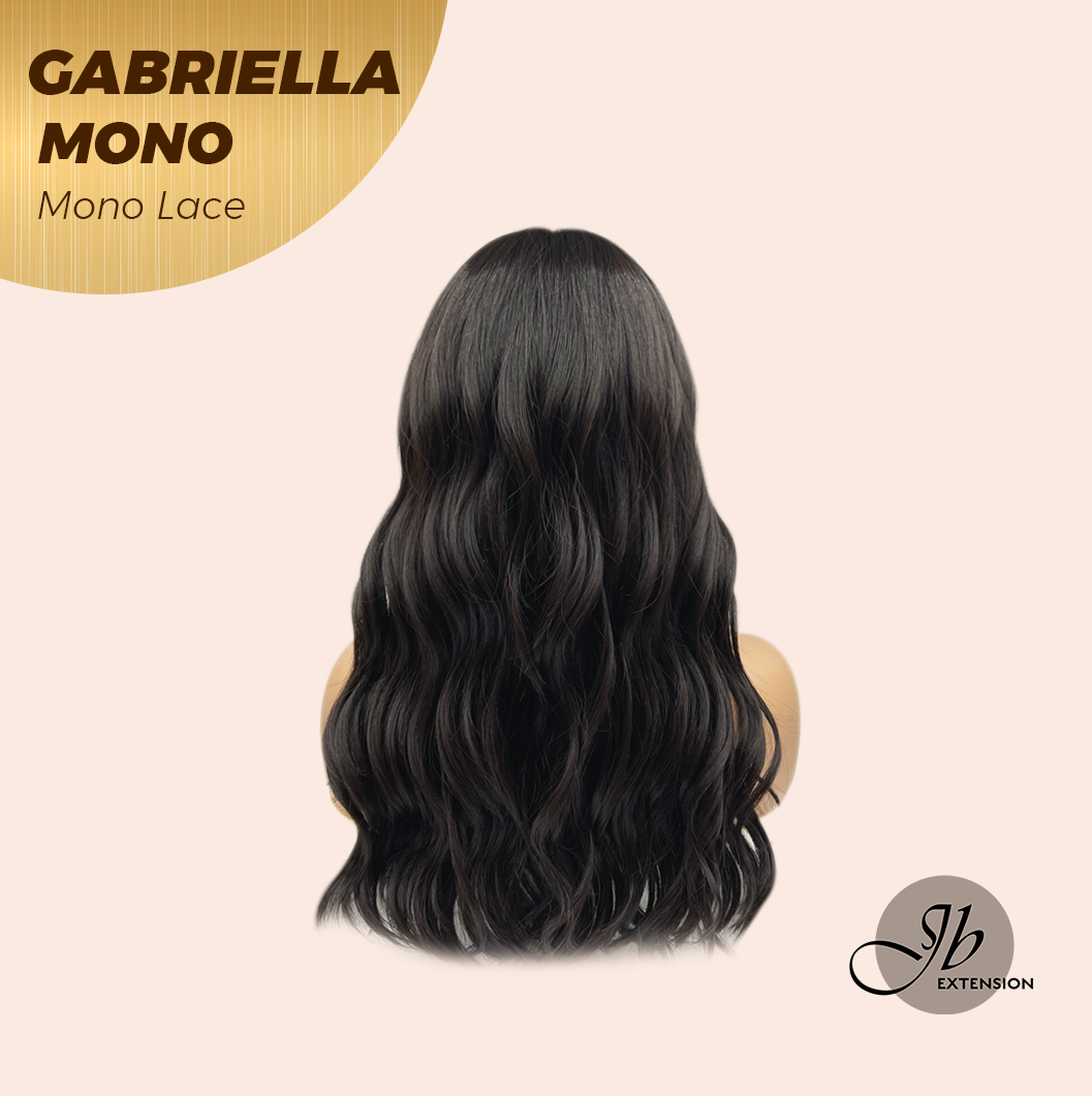 [PRE-ORDER] JBEXTENSION GABRIELLA MONO Monofilament Handmade Wig 6X5 Full Monofilament Hand Tied Top Wig 20 Inches Black Wave Mono Lace Wig With Anti-slip Silicone Strips Glueless Wig GABRIELLA MONO【BENDY EAR TABS】
