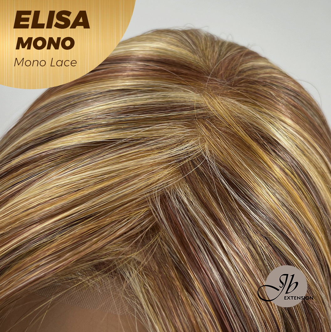 [PRE-ORDER] HOT OF SEASON - JBEXTENSION ELISA MONO Monofilament Handmade Wig 6X5 Full Monofilament Hand Tied Top Wig 16 Inches Crème Caramel Mono Lace Wig With Anti-slip Silicone Strips Glueless Wig ELISA MONO【BENDY EAR TABS】