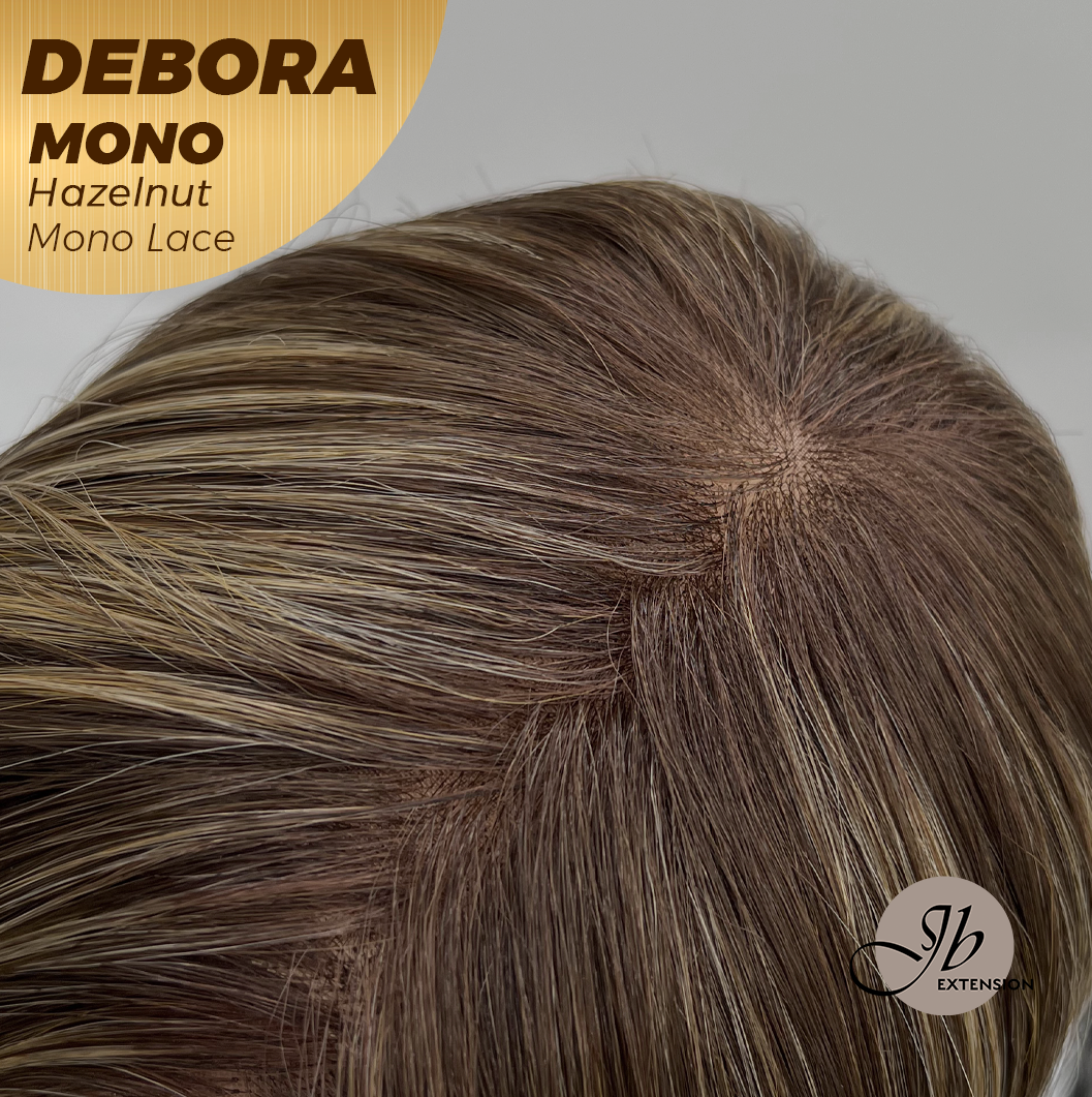 [PRE-ORDER] JBEXTENSION DEBORA MONO Monofilament Handmade Wig 6X5 Full Monofilament Hand Tied Top Wig 20 Inches Hazelnut Mono Lace Wig With Anti-slip Silicone Strips Glueless Wig DEBORA MONO HAZELNUT【BENDY EAR TABS】