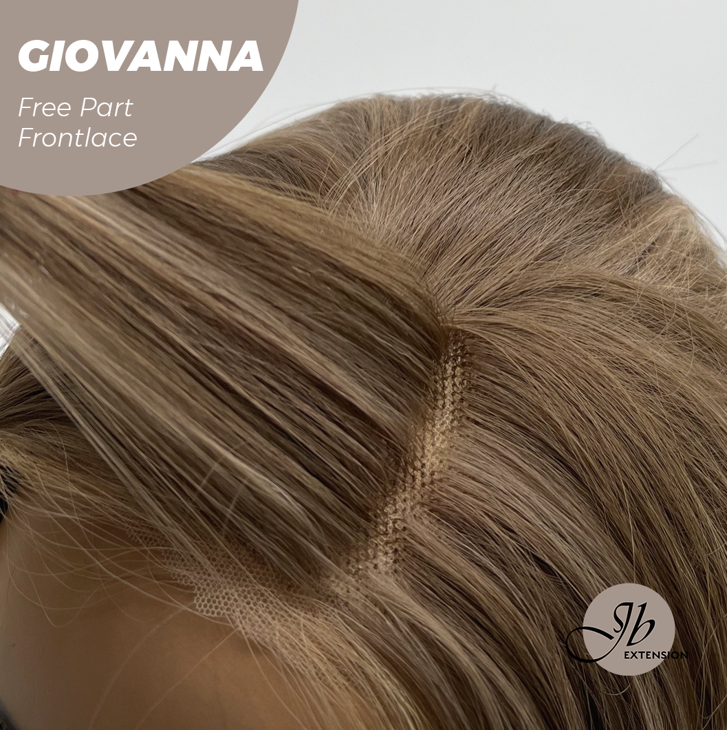 [PRE-ORDER] JBEXTENSION 22 Inches Mix Blonde Straight Fiber X, Tangle Less Pre-Cut Free Part Frontlae Glueless Wig GIOVANNA