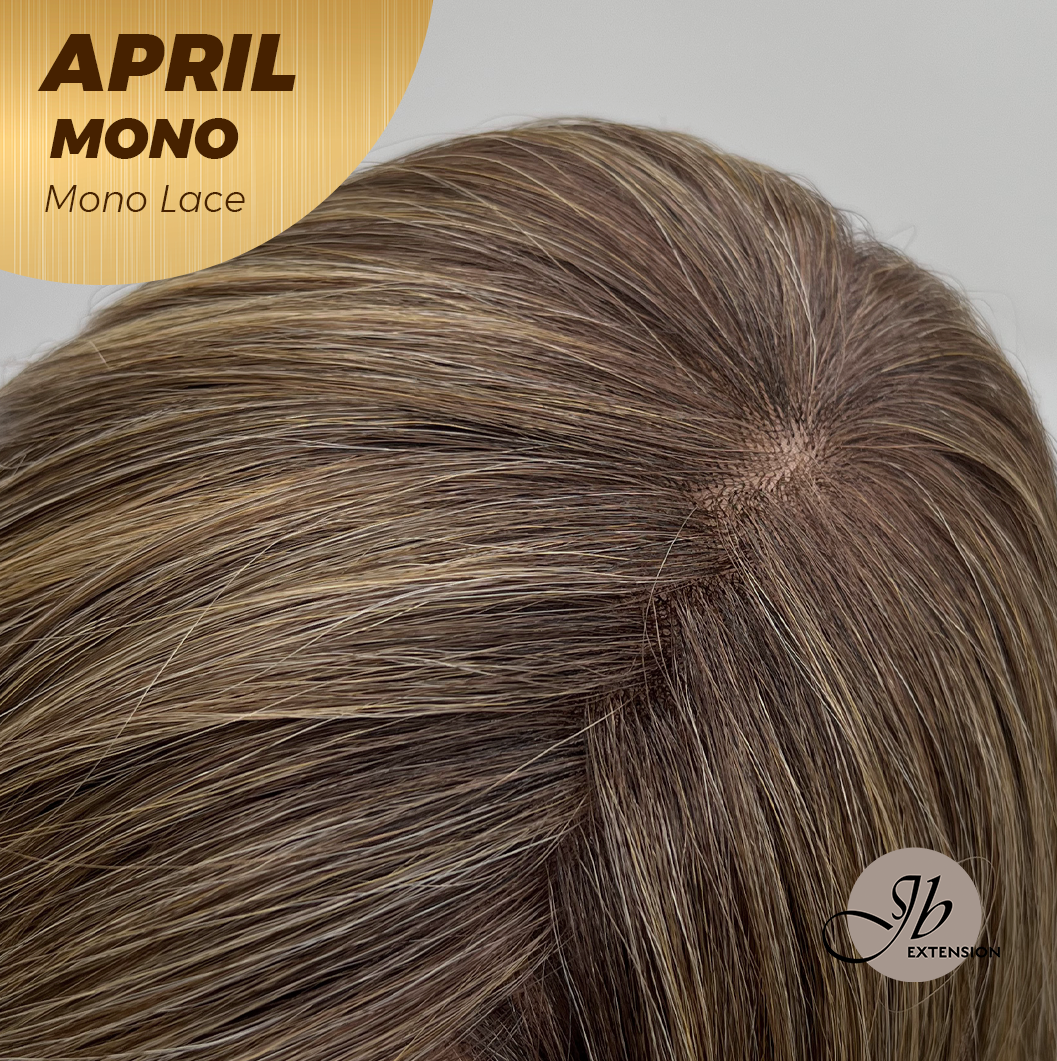 [PRE-ORDER] JBEXTENSION APRIL MONO Monofilament Handmade Wig 6X5 Full Monofilament Hand Tied Top Wig 18 Inches Hazelnut Mono Lace Wig With Anti-slip Silicone Strips Glueless Wig APRIL MONO HAZELNUT【BENDY EAR TABS】