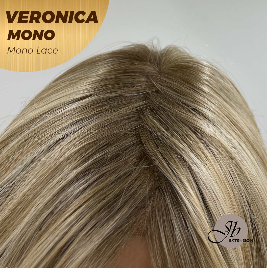 [PRE-ORDER] JBEXTENSION VERONICA MONO Monofilament Handmade Wig 6X5 Full Monofilament Hand Tied Top Wig 12 Inches Blonde Wave Mono Lace Wig With Anti-slip Silicone Strips Glueless Wig VERONICA MONO【BENDY EAR TABS】