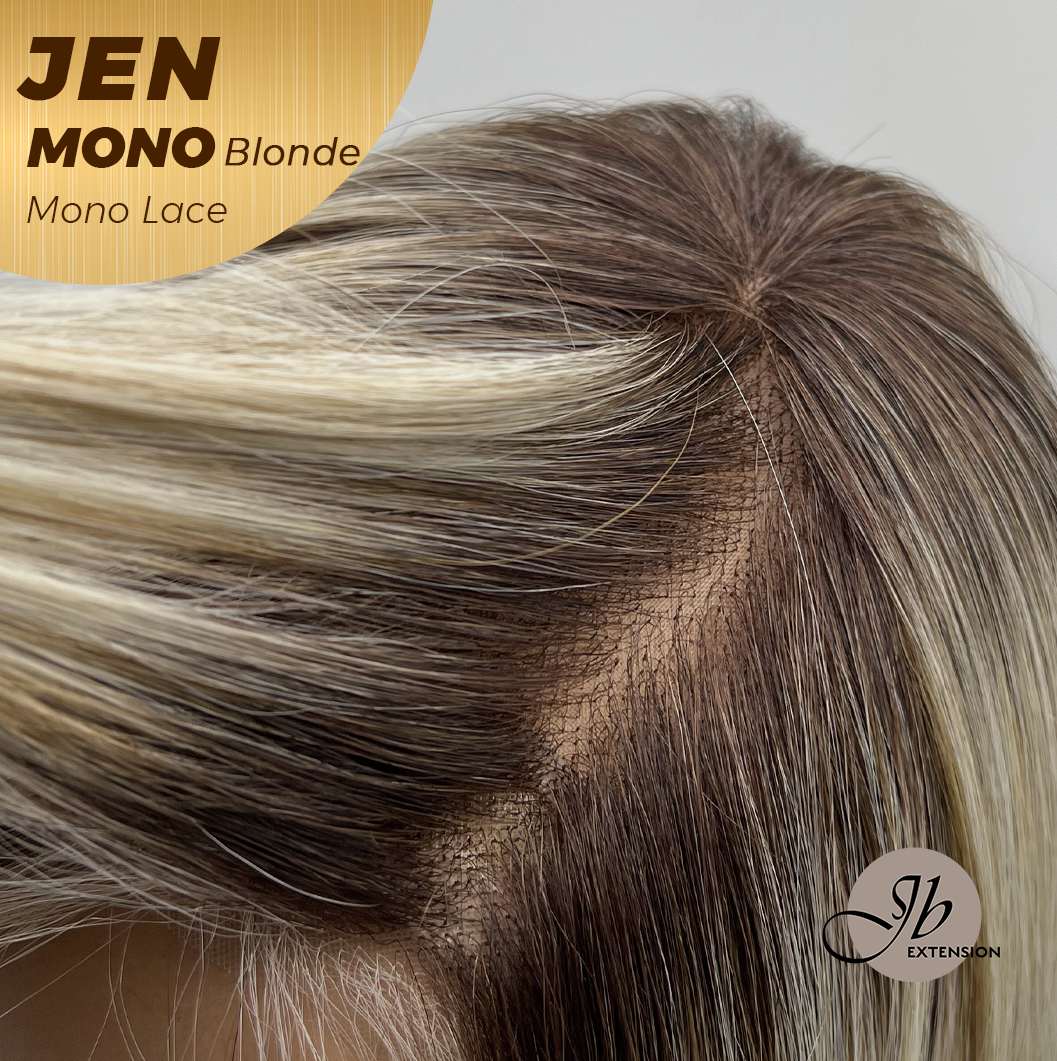 [PRE-ORDER] JBEXTENSION JEN MONO Monofilament Handmade Wig 6X5 Full Monofilament Hand Tied Top Wig 18 Inches Blonde Mono Lace Wig With Anti-slip Silicone Strips Glueless Wig JEN MONO BLONDE【BENDY EAR TABS】