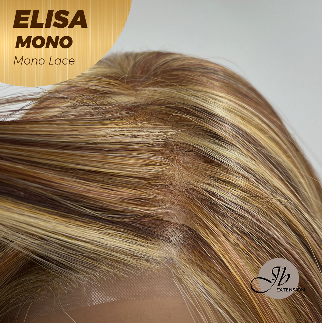 [PRE-ORDER] HOT OF SEASON - JBEXTENSION ELISA MONO Monofilament Handmade Wig 6X5 Full Monofilament Hand Tied Top Wig 16 Inches Crème Caramel Mono Lace Wig With Anti-slip Silicone Strips Glueless Wig ELISA MONO【BENDY EAR TABS】