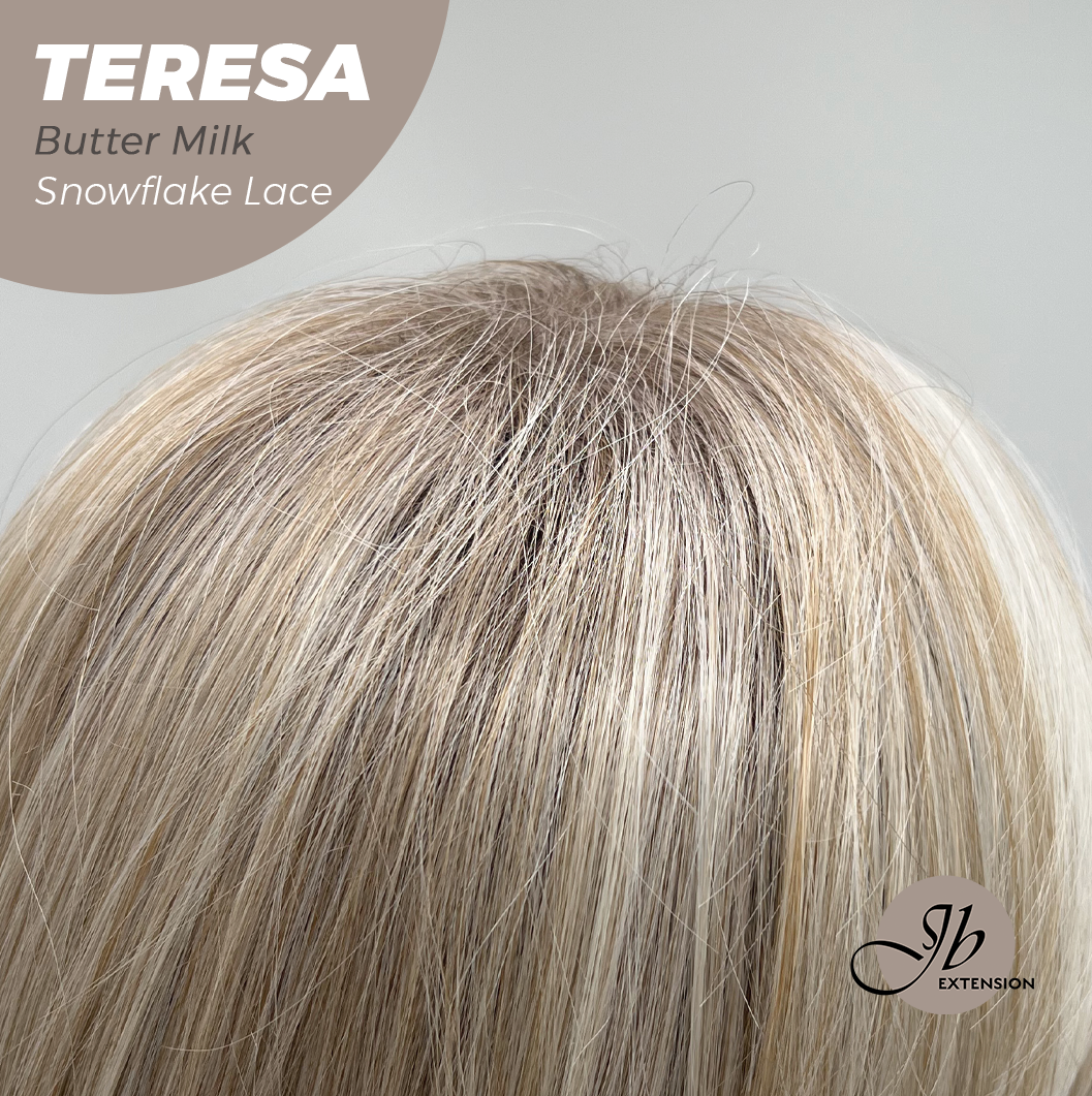 [PRE-ORDER] JBEXTENSION 18 Inches Butter Milk Pre-Cut Snowflake Lace Frontlace Glueless Wig TERESA BUTTER MILK【PERMATEASE】【BENDY EAR TABS】