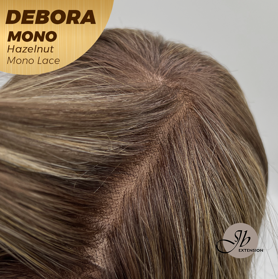 [PRE-ORDER] JBEXTENSION DEBORA MONO Monofilament Handmade Wig 6X5 Full Monofilament Hand Tied Top Wig 20 Inches Hazelnut Mono Lace Wig With Anti-slip Silicone Strips Glueless Wig DEBORA MONO HAZELNUT【BENDY EAR TABS】