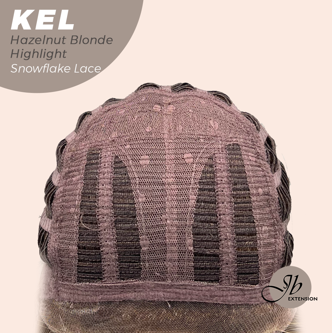 [PRE-ORDER] JBEXTENSION 22 Inches Hazelnut Blonde Highlight Pre-Cut Snowflake Lace Frontlace Glueless Wig KEL HAZELNUT【PERMATEASE】【BENDY EAR TABS】