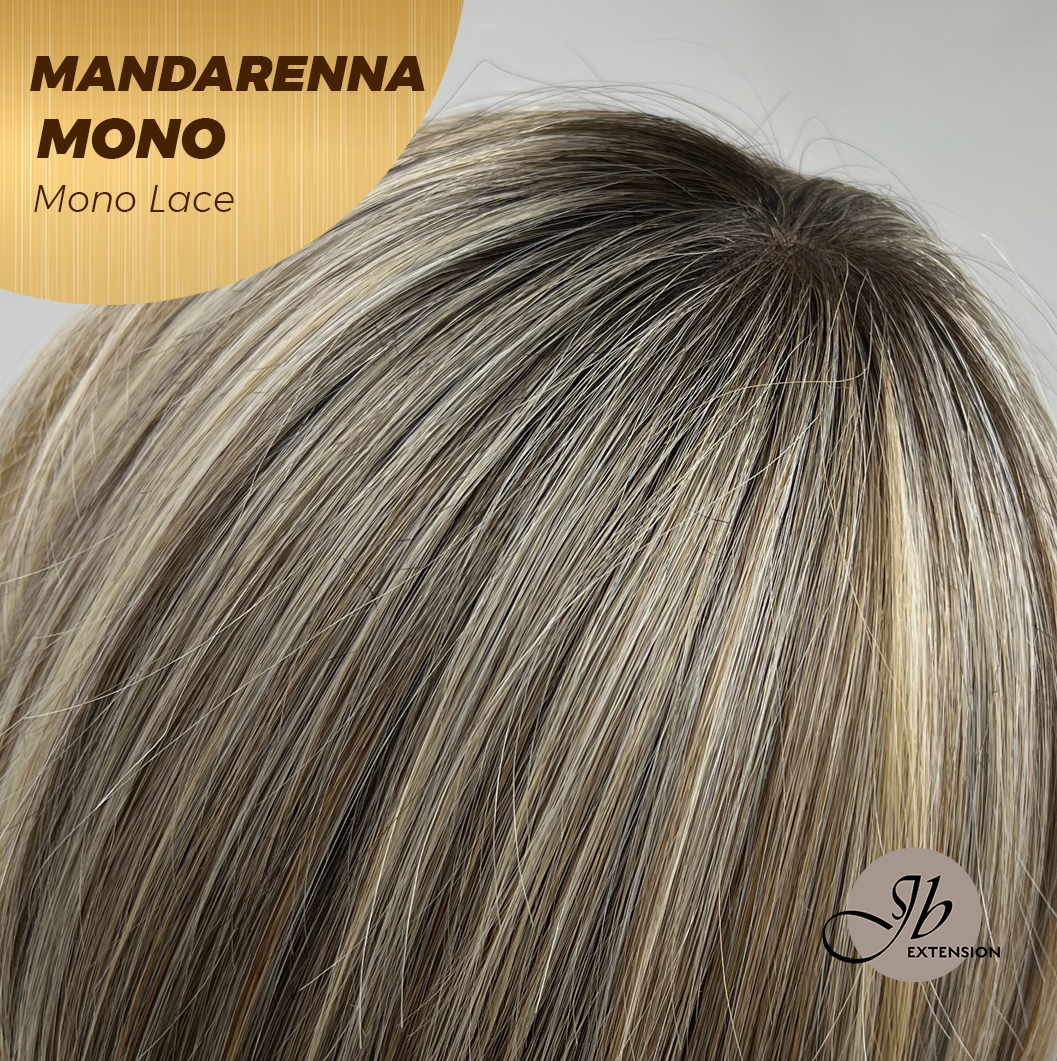 [PRE-ORDER] JBEXTENSION MANDARENNA MONO Monofilament Handmade Wig 6X5 Full Monofilament Hand Tied Top Wig 8 Inches Dark Blonde Mono Lace Handmade Futura Fiber Wig With Anti-slip Silicone Strips Glueless Wig MANDARENNA MONO【BENDY EAR TABS】