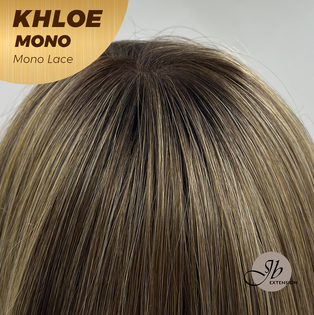[PRE-ORDER] JBEXTENSION KHLOE MONO Monofilament Handmade Wig 6X5 Full Monofilament Hand Tied Top Wig 12 Inches Bob Cut Hazelnut Blonde Highlight Mono Lace Handmade Futura Fiber Wig With Anti-slip Silicone Strips Glueless Wig KHLOE MONO【BENDY EAR TABS】