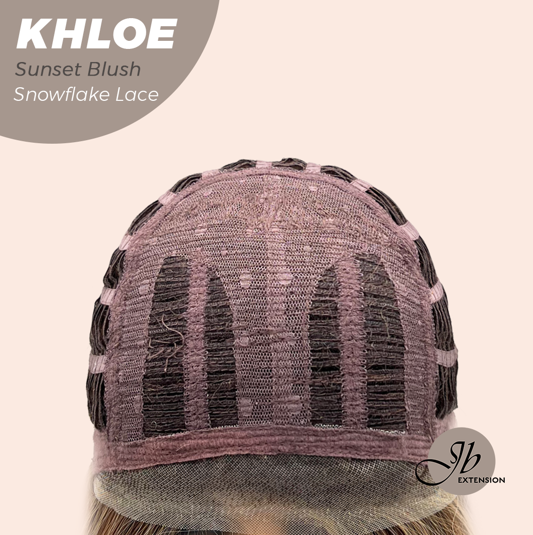 [PRE-ORDER] JBEXTENSION 12 Inches Bob Cut Sunset Blush Pre-Cut Snowflake Lace Frontlace Glueless Wig KHLOE SUNSET BLUSH【PERMATEASE】【BENDY EAR TABS】