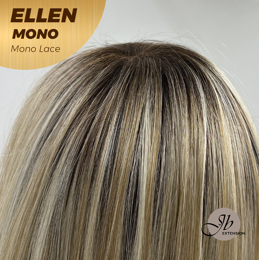 [PRE-ORDER] HOT OF SEASON -  ELLEN MONO Full Monofilament Handmade Full Lace Full Hand Tied Wig 12 Inches Blonde Mono Lace Handmade Futura Fiber Wig Glueless Wig ELLEN MONO【BENDY EAR TABS】