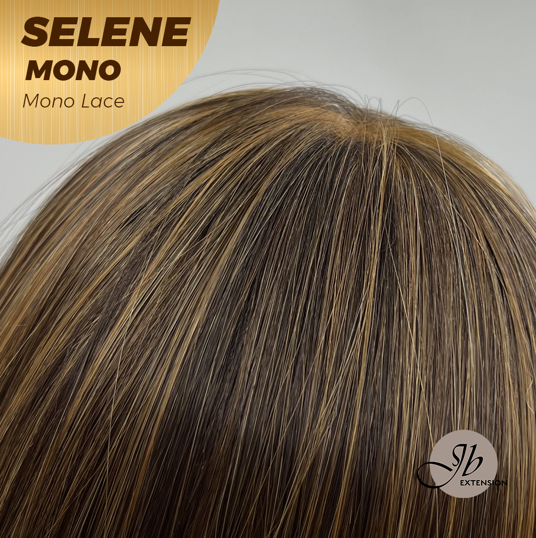 [PRE-ORDER] JBEXTENSION SELENE MONO Monofilament Handmade Wig 6X5 Full Monofilament Hand Tied Top Wig 25 Inches Caramel Mono Lace Wig With Anti-slip Silicone Strips Glueless Wig SELENE MONO【BENDY EAR TABS】
