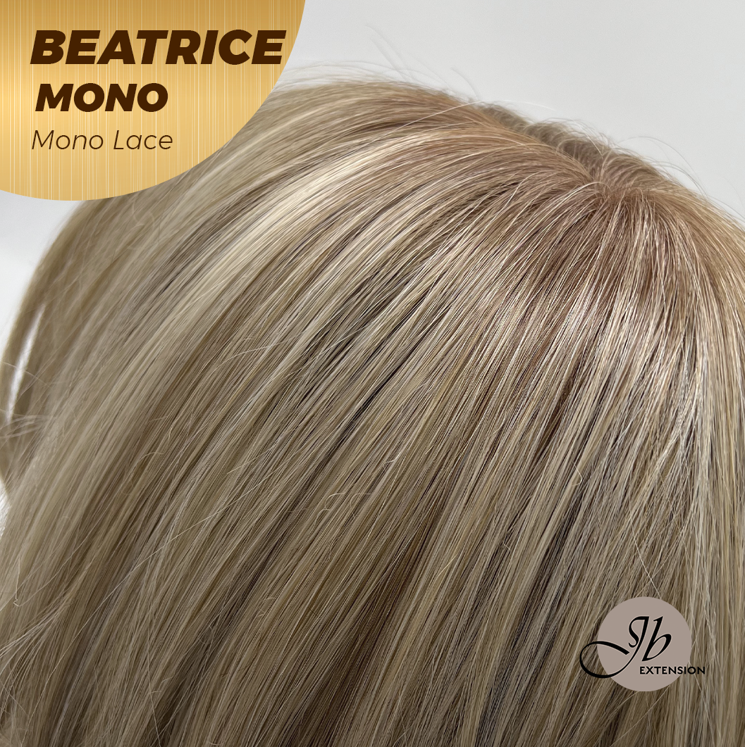 [PRE-ORDER] JBEXTENSION BEATRICE MONO Monofilament Handmade Wig 6X5 Full Monofilament Hand Tied Top Wig 17 Inches Golden Blonde Mono Lace Wig Glueless Wig BEATRICE MONO【BENDY EAR TABS】