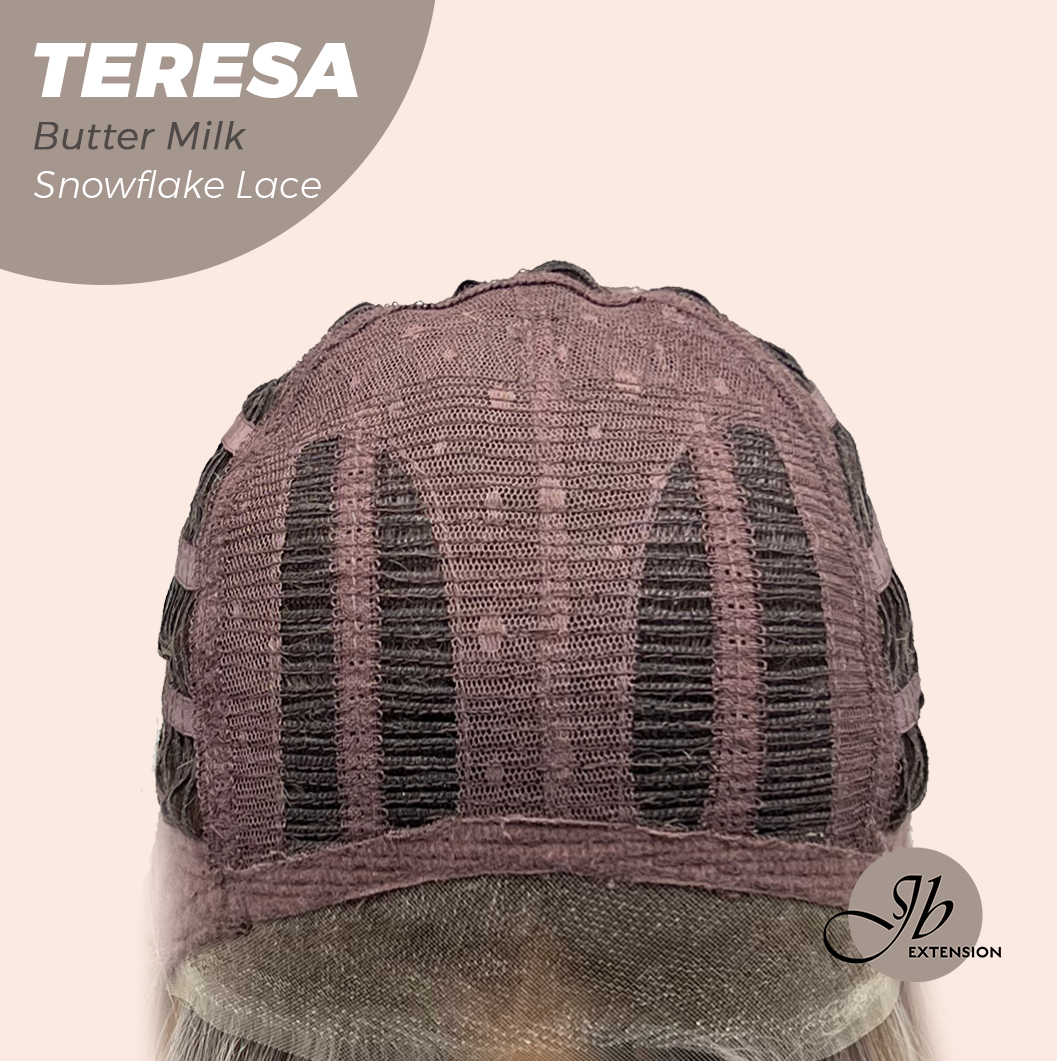 [PRE-ORDER] JBEXTENSION 18 Inches Butter Milk Pre-Cut Snowflake Lace Frontlace Glueless Wig TERESA BUTTER MILK【PERMATEASE】【BENDY EAR TABS】