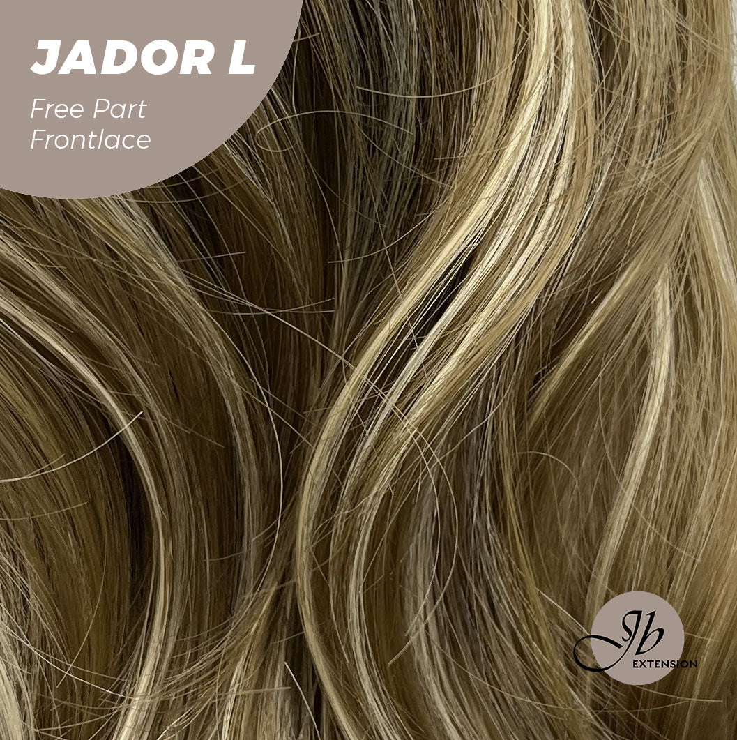 Silvia Highly Recommended- 24 Inches Mix Brown Curly Lace Front Wig.Pre Plucked 13*4 HD Transparent Lace Frontal Handmade Futura Fiber Swiss Lace Synthetic Fiber Pre-Cut Lace Glueless Wig JADOR L