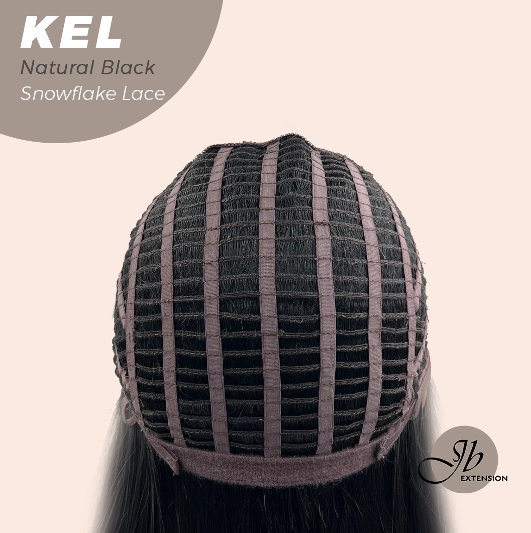 [PRE-ORDER] Nichole's Selection -  22 Inches Natural Black Pre-Cut Snowflake Lace Frontlace Glueless Wig KEL NATURAL BLACK【PERMATEASE】【BENDY EAR TABS】