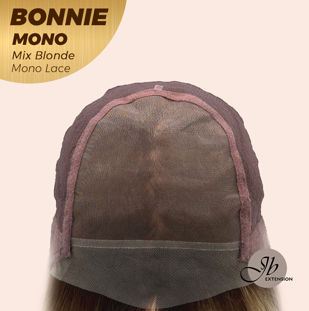 [PRE-ORDER] JBEXTENSION BONNIE MONO MIX BLONDE Full Monofilament Handmade Full Lace Full Hand Tied Wig 12 Inches Mix Blonde With Dark Root Mono Lace Handmade Futura Fiber Glueless Wig BONNIE MONO MIX BLONDE【BENDY EAR TABS】