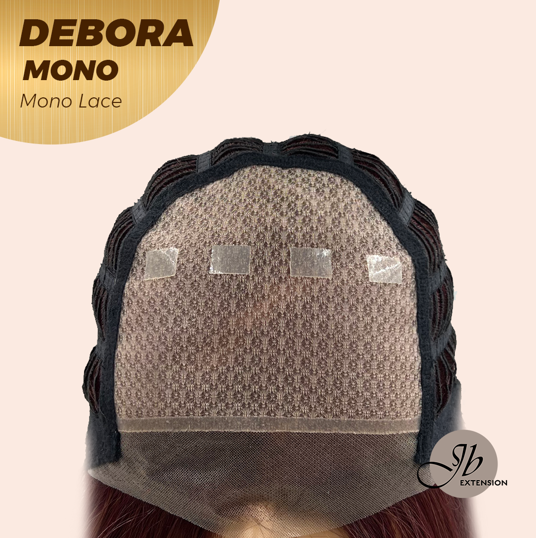 [PRE-ORDER] HOT OF SEASON - DEBORA MONO Monofilament Handmade Wig 6X5 Full Monofilament Hand Tied Top Wig 20 Inches Dark Red Mono Lace Wig With Anti-slip Silicone Strips Glueless Wig DEBORA MONO【BENDY EAR TABS】