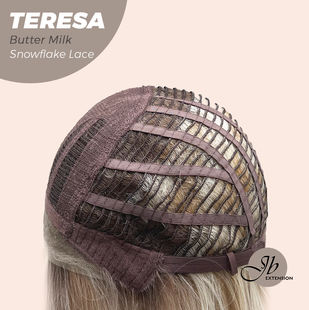 [PRE-ORDER] JBEXTENSION 18 Inches Butter Milk Pre-Cut Snowflake Lace Frontlace Glueless Wig TERESA BUTTER MILK【PERMATEASE】【BENDY EAR TABS】