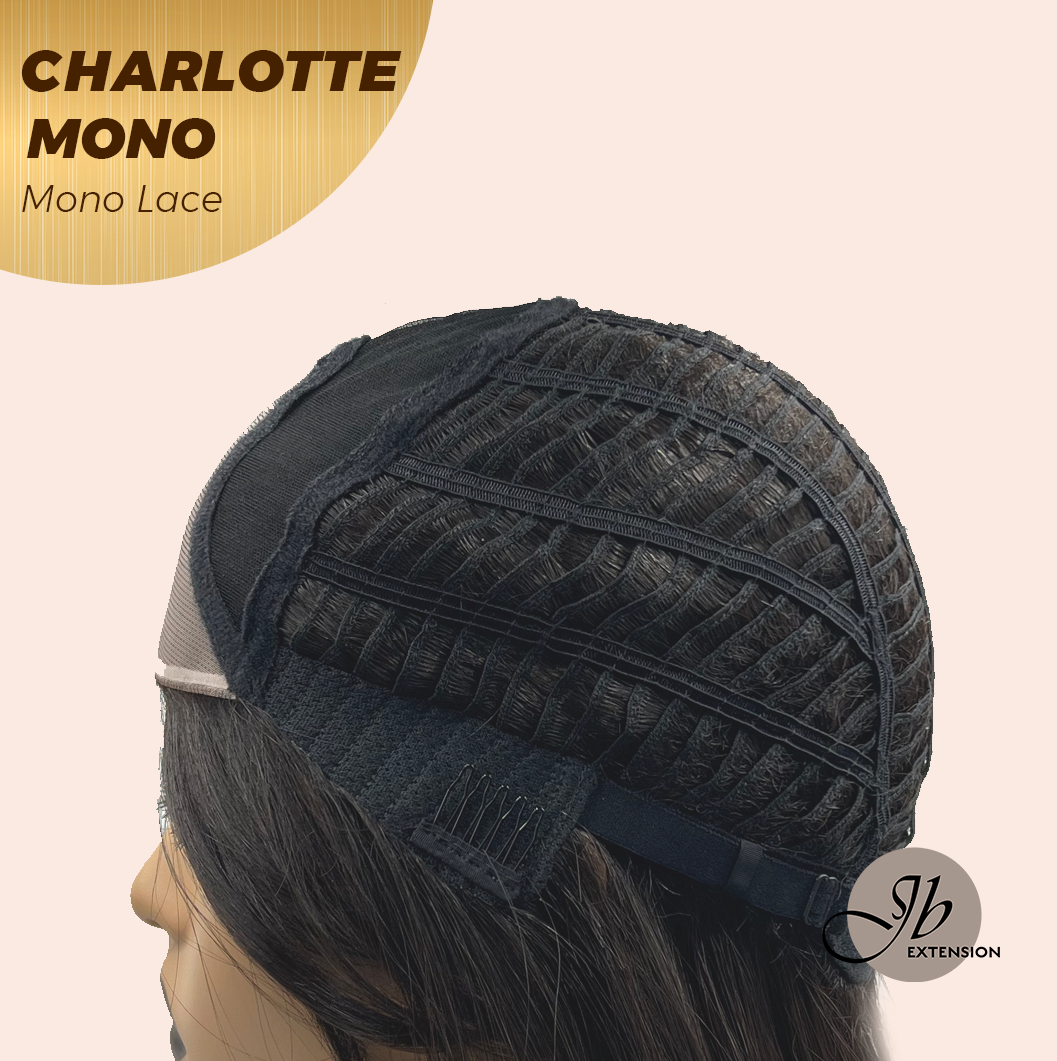 [PRE-ORDER] JBEXTENSION CHARLOTTE MONO Partial Monofilament Wig 22 Inches Natural Black Partial Mono Lace Glueless Wig CHARLOTTE MONO【BENDY EAR TABS】