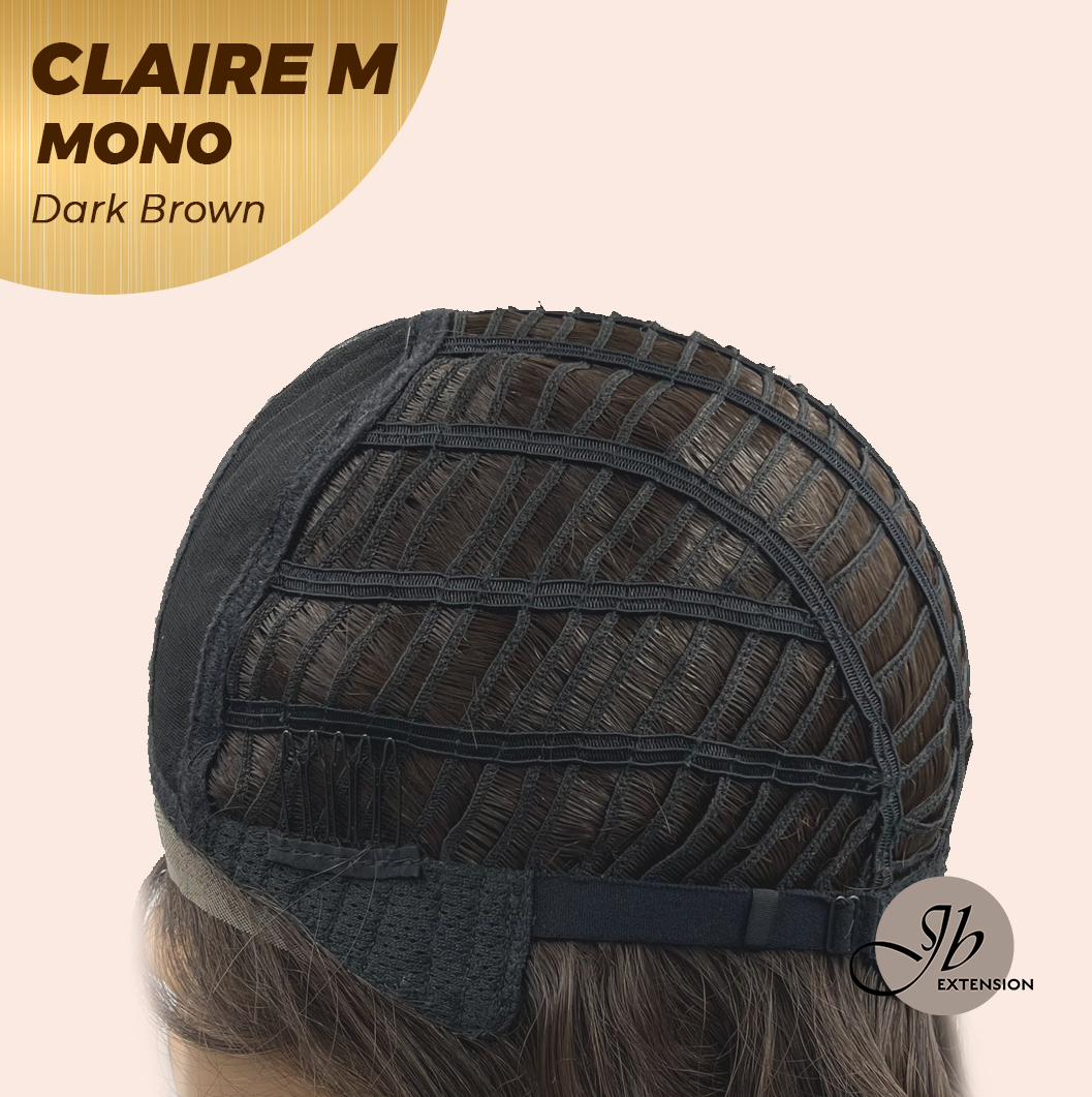 [PRE-ORDER] JBEXTENSION CLAIRE MONO DARK BROWN Partial Monofilament Wig 22 Inches Dark Brown Partial Mono Lace Glueless Wig CLAIRE MONO DARK BROWN【BENDY EAR TABS】