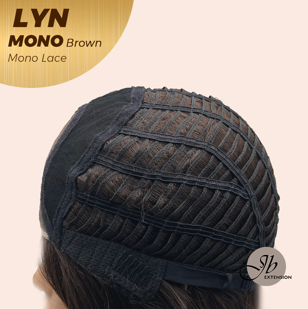 [PRE-ORDER] JBEXTENSION LYN MONO Partial Monofilament Wig 17 Inches Brown Partial Mono Lace Glueless Wig LYN MONO BROWN【BENDY EAR TABS】