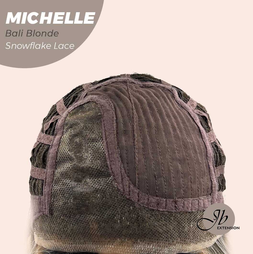 [PRE-ORDER] JBEXTENSION 10 Inches Bali Blonde Pre-Cut Side Part Snowflake Lace Frontlace Glueless Wig MICHELLE BALI BLONDE【BENDY EAR TABS】- S/M