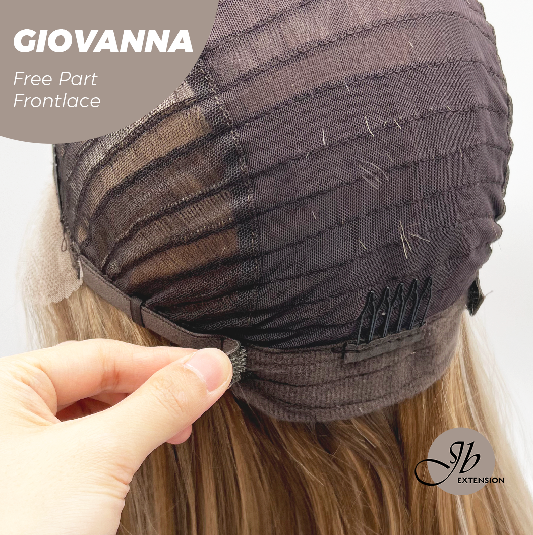 [PRE-ORDER] JBEXTENSION 22 Inches Mix Blonde Straight Fiber X, Tangle Less Pre-Cut Free Part Frontlae Glueless Wig GIOVANNA