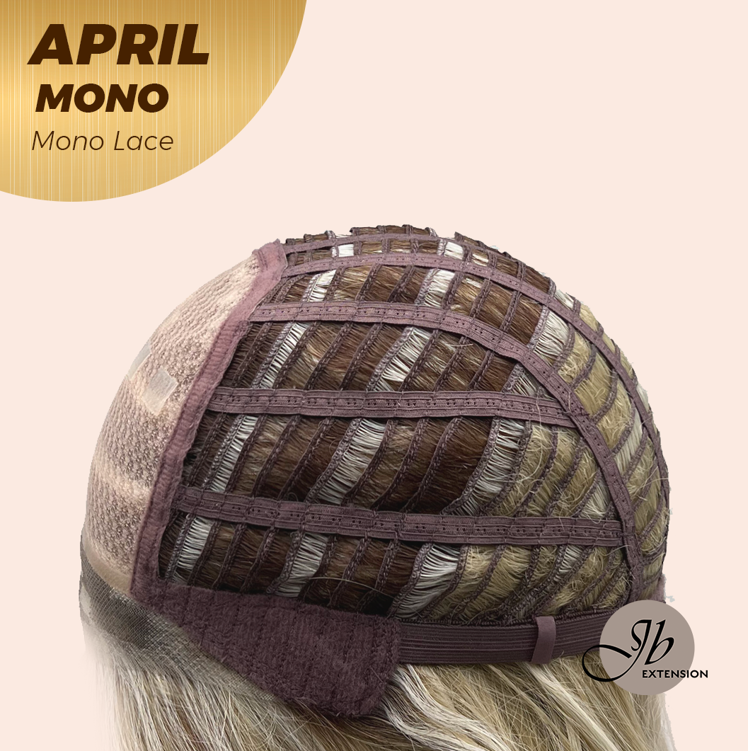 [PRE-ORDER] JBEXTENSION APRIL MONO Monofilament Handmade Wig 6X5 Full Monofilament Hand Tied Top Wig 18 Inches Mix Blonde Mono Lace Wig With Anti-slip Silicone Strips Glueless Wig APRIL MONO MIX BLONDE【BENDY EAR TABS】