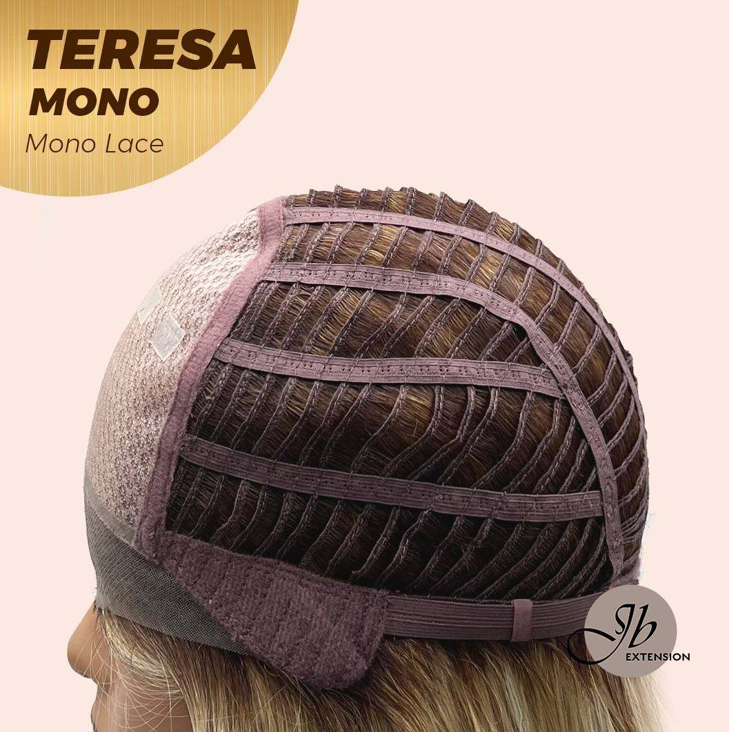 [PRE-ORDER] JBEXTENSION TERESA MONO 16INCH Monofilament Handmade Wig 6X5 Full Monofilament Hand Tied Top Wig 16 Inches Mix Blonde Curly Mono Lace Wig With Anti-slip Silicone Strips Glueless Wig TERESA MONO - 16Inch【BENDY EAR TABS】
