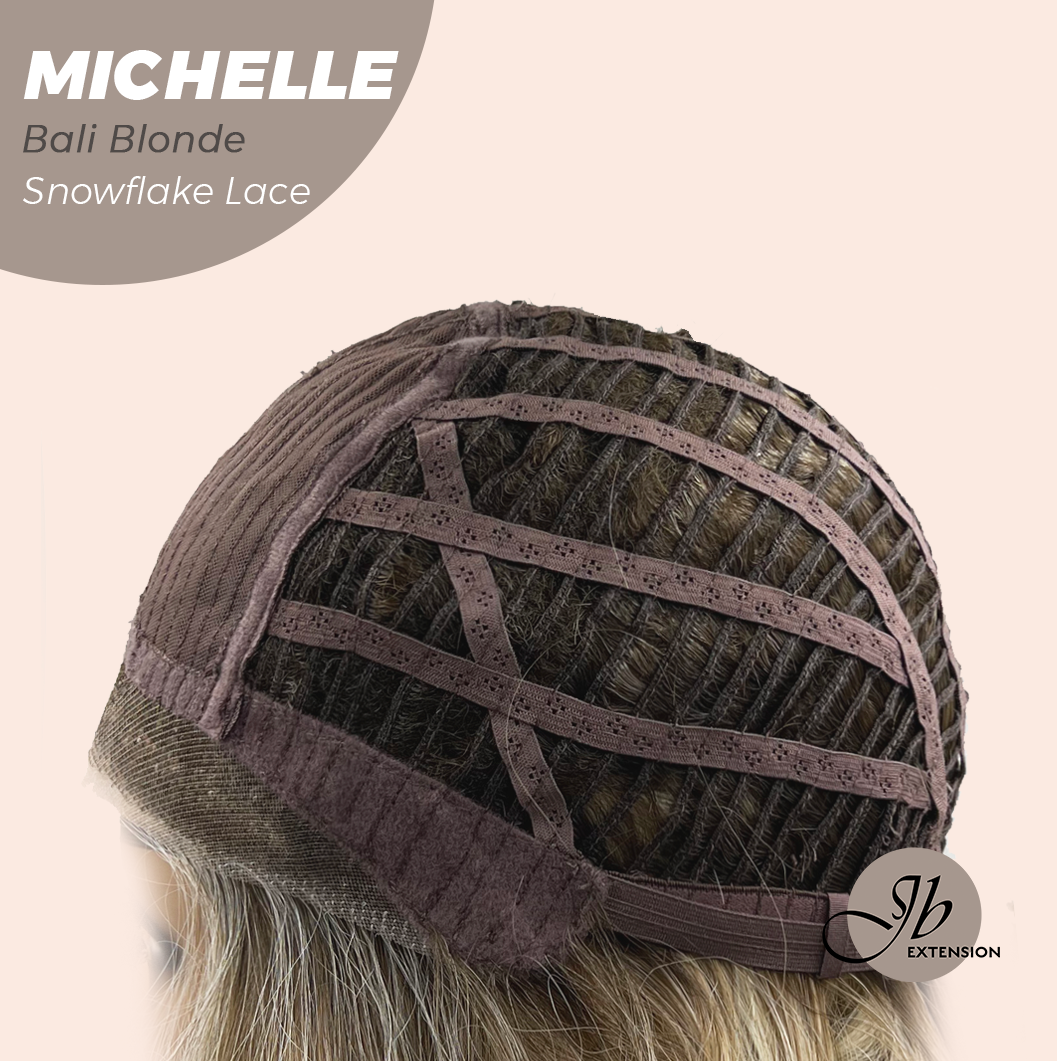 [PRE-ORDER] JBEXTENSION 10 Inches Bali Blonde Pre-Cut Side Part Snowflake Lace Frontlace Glueless Wig MICHELLE BALI BLONDE【BENDY EAR TABS】- S/M