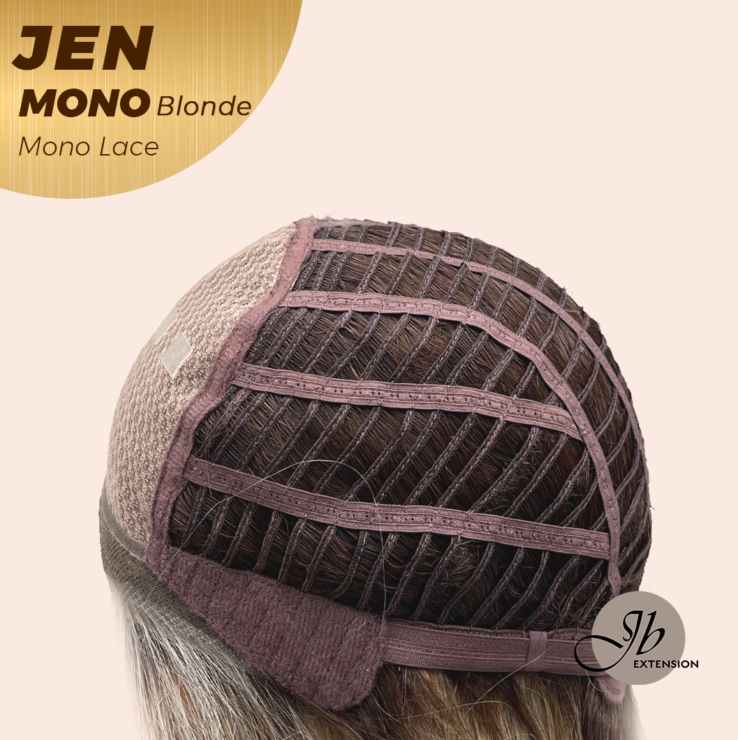 [PRE-ORDER] JBEXTENSION JEN MONO Monofilament Handmade Wig 6X5 Full Monofilament Hand Tied Top Wig 18 Inches Blonde Mono Lace Wig With Anti-slip Silicone Strips Glueless Wig JEN MONO BLONDE【BENDY EAR TABS】