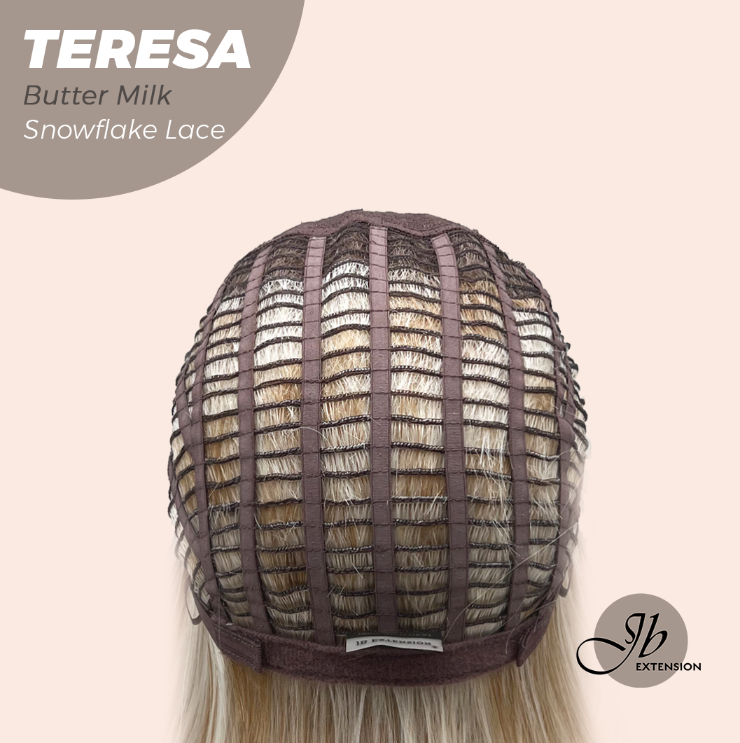 [PRE-ORDER] JBEXTENSION 18 Inches Butter Milk Pre-Cut Snowflake Lace Frontlace Glueless Wig TERESA BUTTER MILK【PERMATEASE】【BENDY EAR TABS】