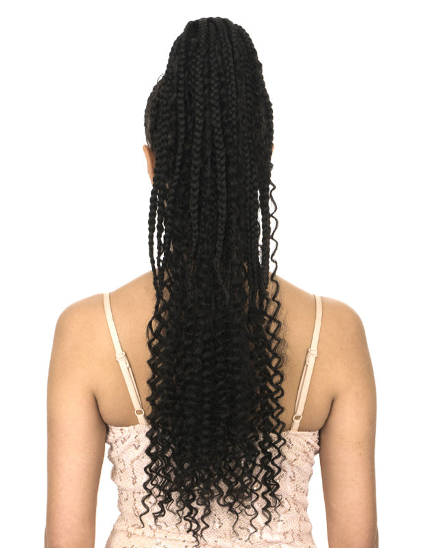 New Born Free Braided Drawstring Ponytail - BOHEMIAN BOX 26"