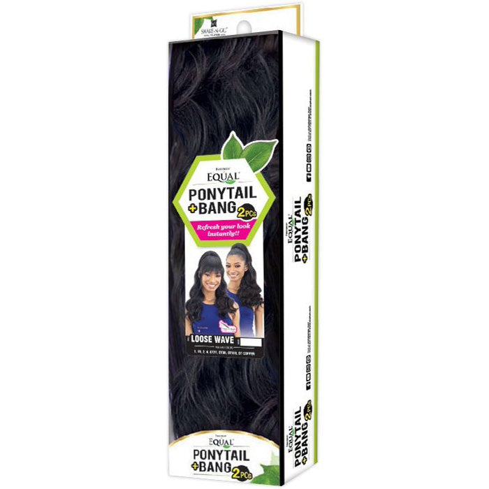 Equal by Shake N Go Ponytail + Bang 2PCS - LOOSE WAVE