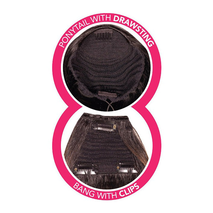 Mayde Beauty Dollies Drawstring Ponytail and Bang - MOCHA DOLLIES