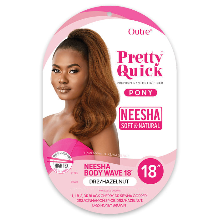 Outre Pretty Quick Neesha Soft & Natural Drawstring Ponytail - NEESHA BODY WAVE 18"