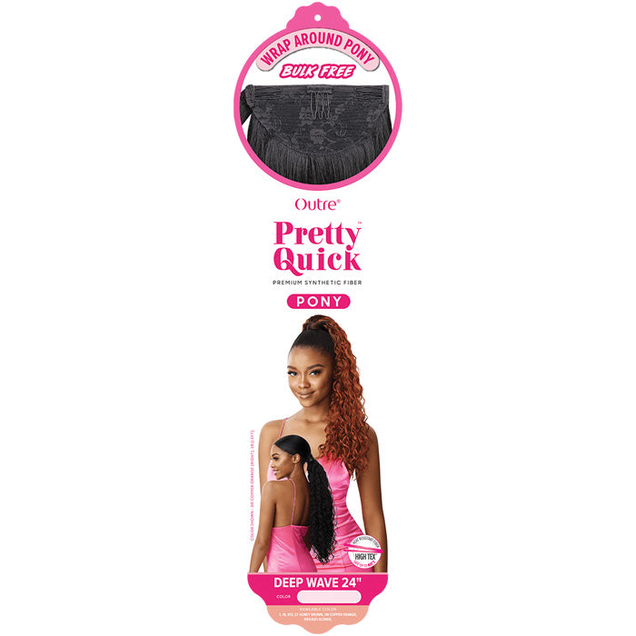Outre Pretty Quick Wrap Around Pony Bulk Free Ponytail - DEEP WAVE 24"