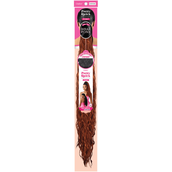 Outre Pretty Quick Wrap Around Pony Bulk Free Ponytail - DEEP WAVE 24"