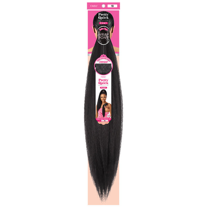 Outre Pretty Quick Wrap Around Ponytail Bulk Free - JUMBO KINKY STRAIGHT 24"