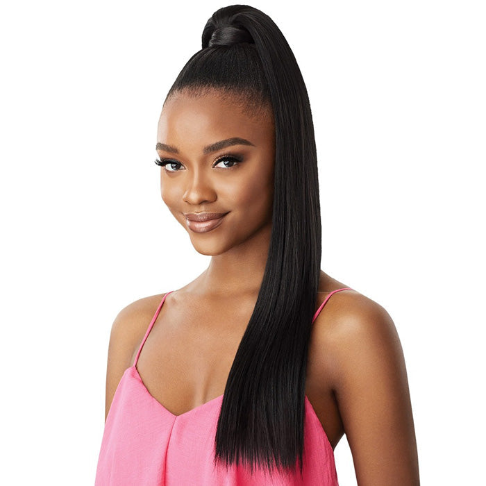 Outre Pretty Quick Wrap Around Ponytail Bulk Free - SLEEK STRAIGHT 24"